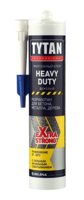 Бежевые монтажные клеи. Клей монтажный Tytan Heavy Duty 310 мл. Жидкие гвозди Tytan Heavy Duty сверхсильный бежевый 310мл. Tytan professional Heavy Duty клей каучуковый монтажный бежевый 310 мл. Клей монтажный Heavy Duty(беж.) 310ml,сверхпрочный.