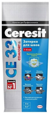 “Церезит” CE-33 затирка для швов плитки натура 2 кг
